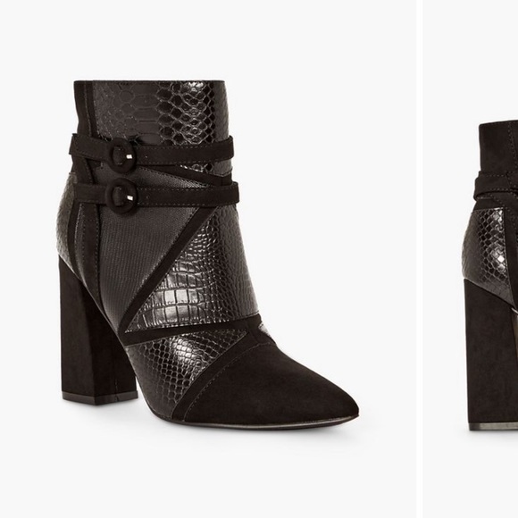 JustFab Shoes - ✨🖤NWOB Black Heeled Booties! Size 8